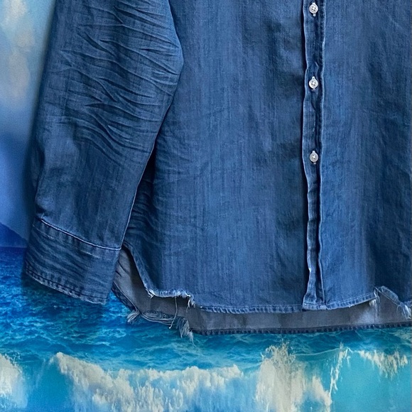 Frank&Eileen Eileen Button-Up Shirt Famous Denim Size: L Stonewashed Indigo - Picture 8 of 16